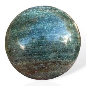 Jade Crystal Spheres Green Chakra Gemstone of Luck and Abundance w Meaning Card